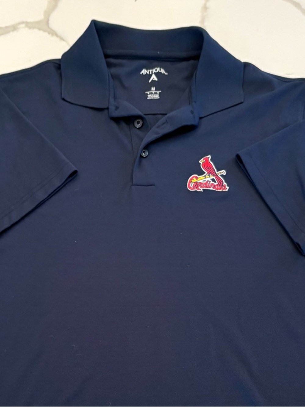 St. Louis Cardinals Baseball Navy Blue Polo Golf with Shirt Embroidered Logo